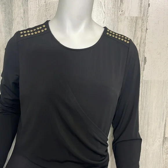 - #P23 small black long sleeve dressy dress size S - Picture 4 of 8